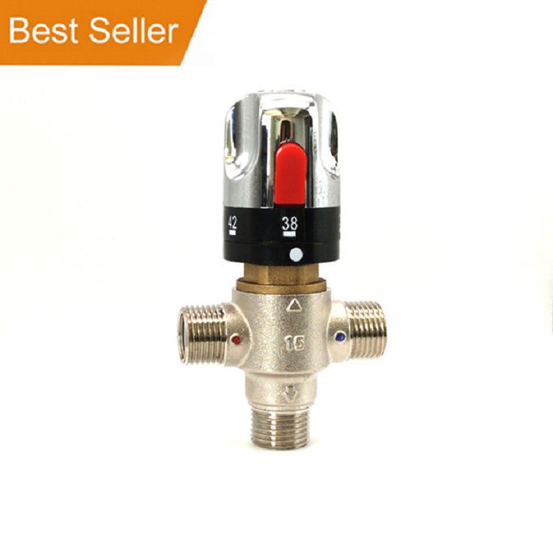Thermostatic Shower Faucet Valve 3 Way - Valvola di miscelazione dell'acqua termostatica DN15,
