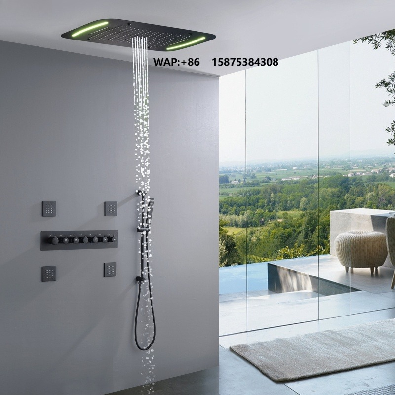 Led Rainfall Shower Head Waterfall - Set Doccia a Cascata da Incasso