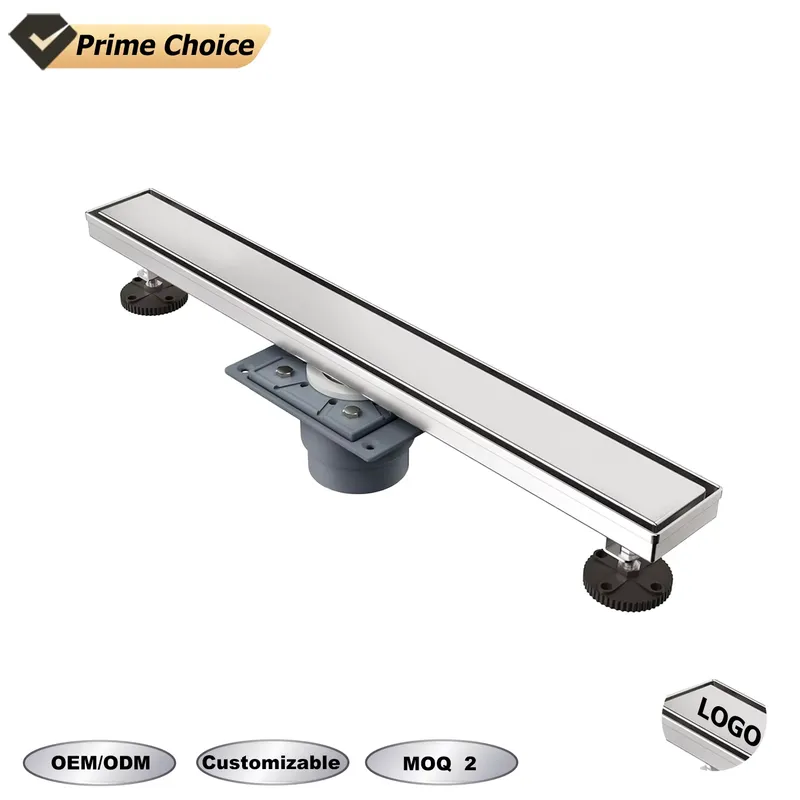 Linear Shower Drain Stainless 304 Tile In - Sifone doccia lineare moderno in acciaio