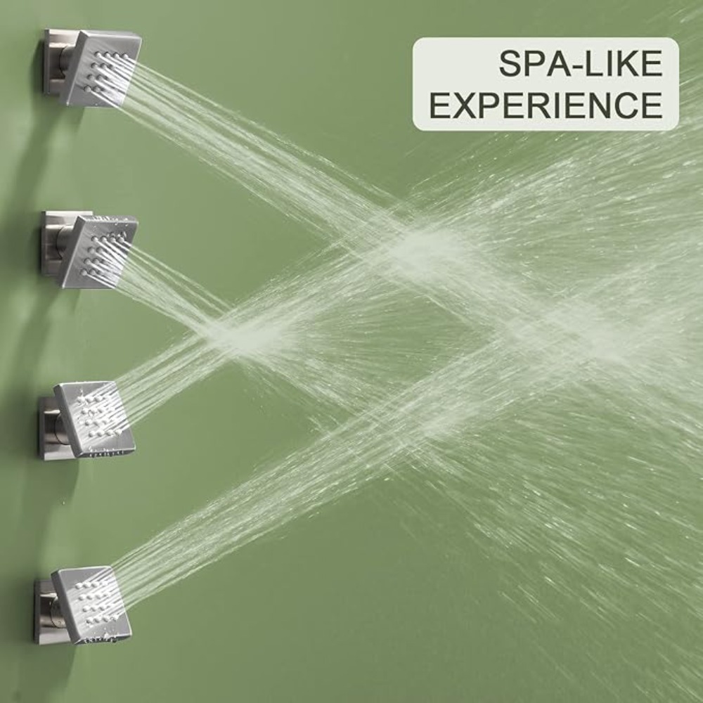 Shower Body Jet Massage Spray Square - Spray per il corpo in ottone