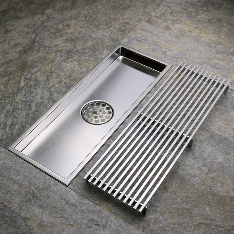 Linear Shower Drain Stainless 304 Tile In - Sifone doccia lineare con inserti per