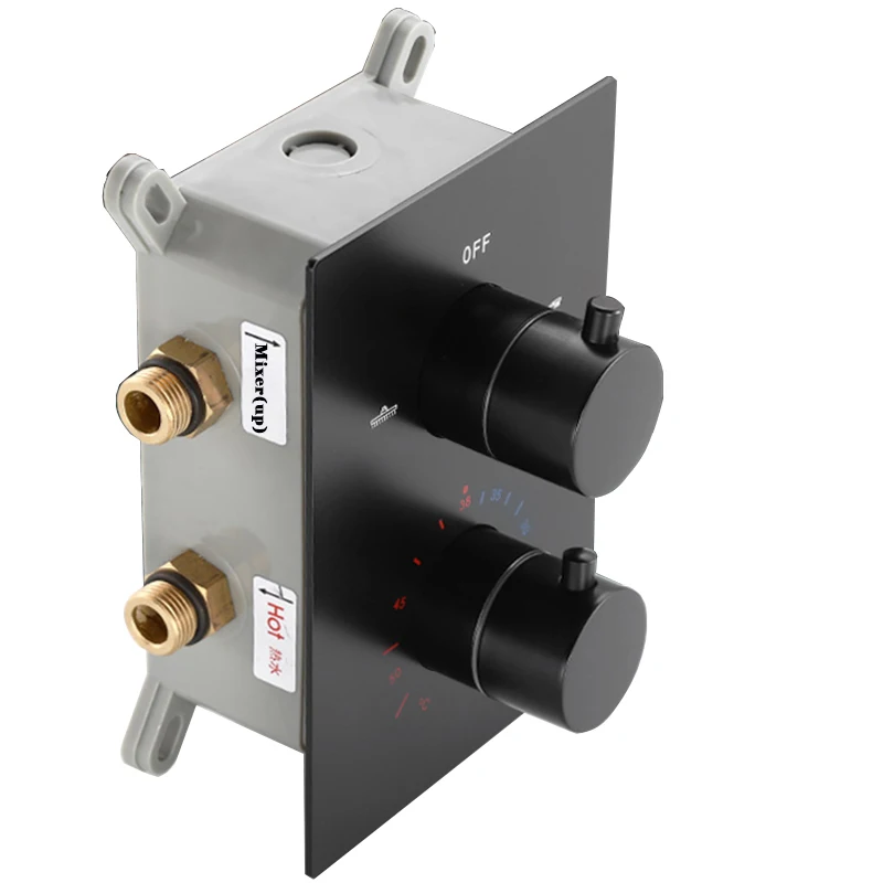 Thermostatic Shower Faucet Valve 3 Way - LANGYO Rubinetto per doccia termostatico nero