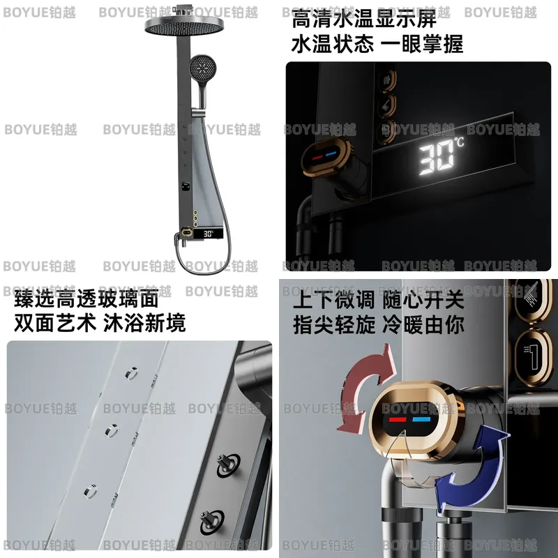Thermostatic Mixing Valve Digital Display - Set Doccia Termostatico con Display Digitale,
