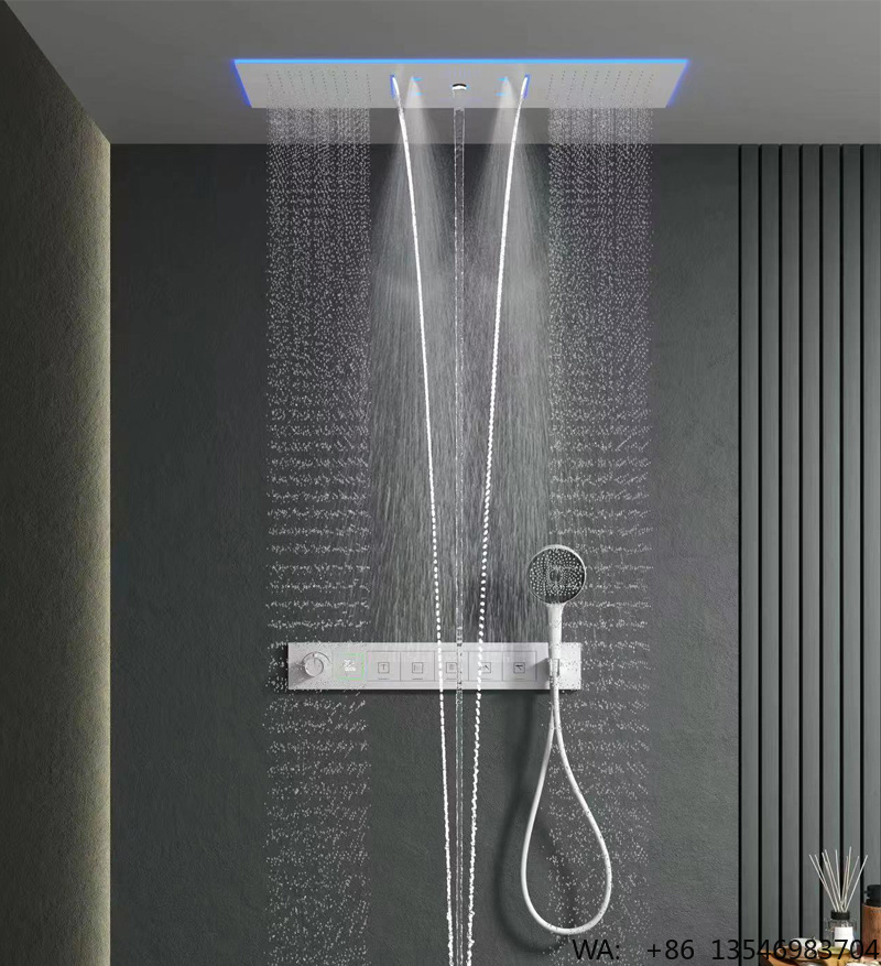 Led Rainfall Shower Head Waterfall - Sistema Doccia a Parete Nascosto Lusa