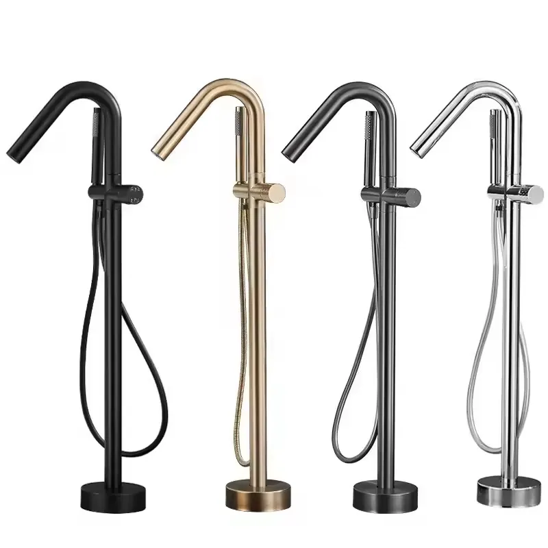 Freestanding Bathtub Filler Faucet Floor - Miscelatore doccia e vasca freestanding in