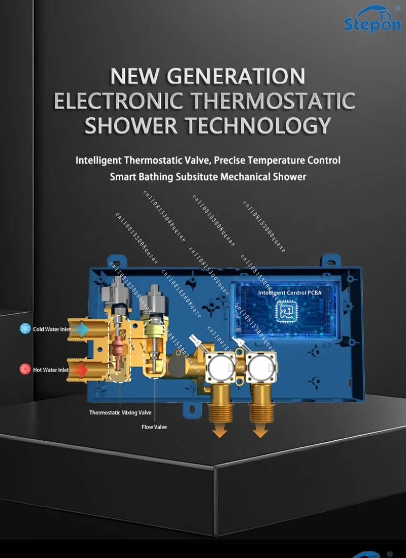 Concealed Thermostatic Shower System Set - Sistema di Miscelazione Termostatica Digitale per