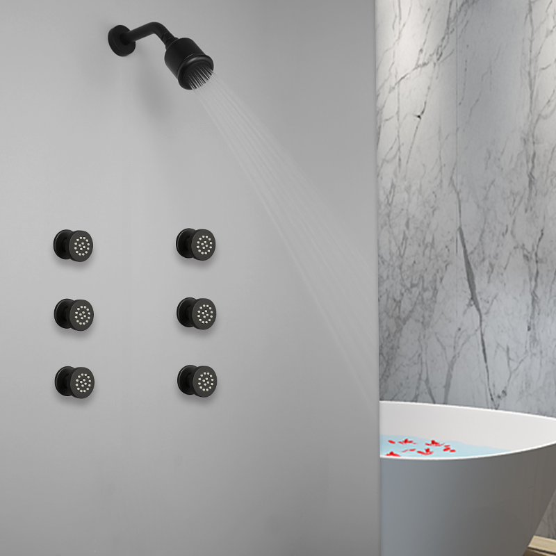 Chrome Black Spray per il corp - Shower Body Jet Massage Spray Square recensione e prezzo