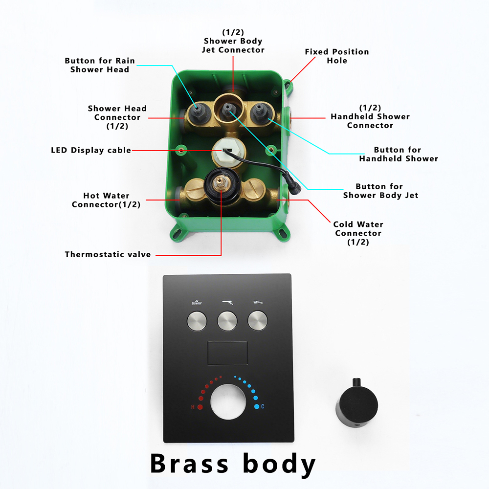 Sistema doccia a incasso moder - Concealed Thermostatic Shower System Set recensione e prezzo