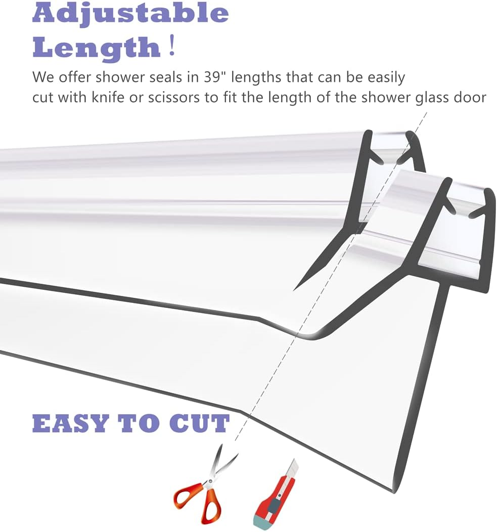 1/2/3 pezzi Guarnizione inferi - Shower Door Bottom Seal Strip Sweep recensione e prezzo