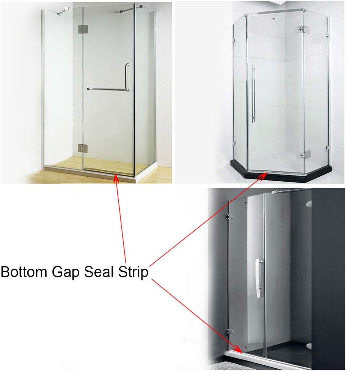 1/2/3 pezzi Guarnizione inferi - Shower Door Bottom Seal Strip Sweep recensione e prezzo