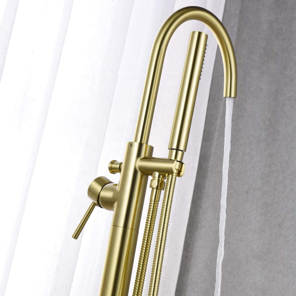 Rubinetto per vasca a cascata  - Freestanding Bathtub Filler Faucet Floor recensione e prezzo
