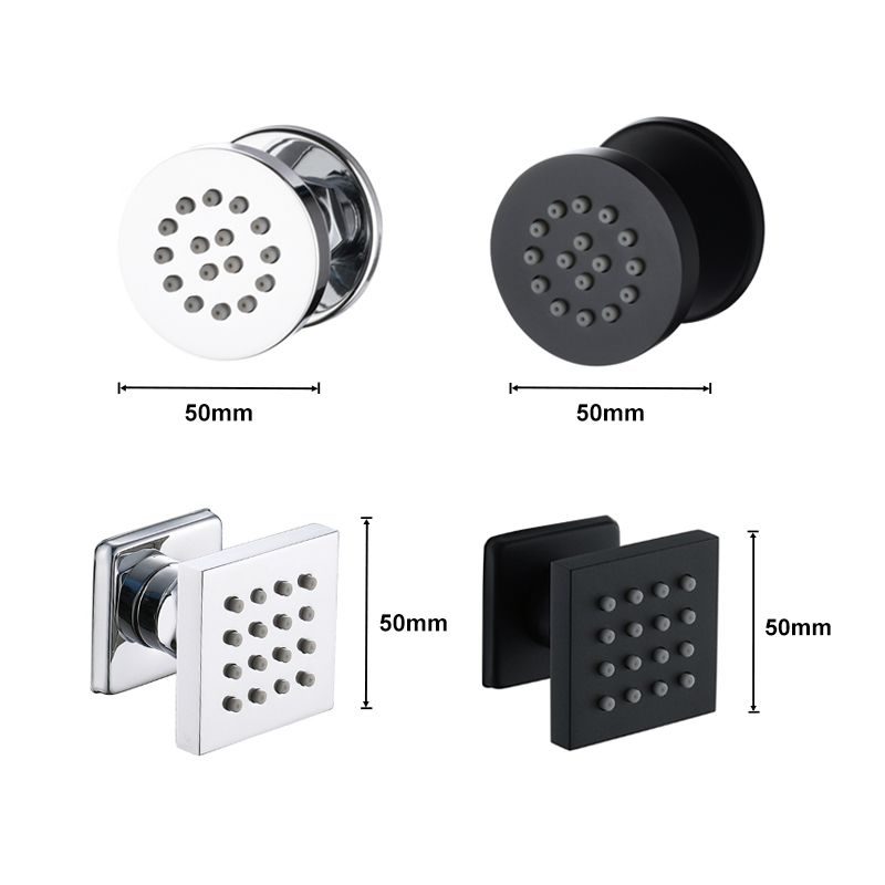 Bagno nero ottone massiccio qu - Shower Body Jet Massage Spray Square recensione e prezzo