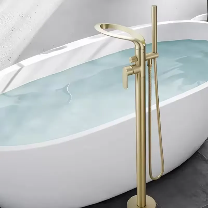 Rubinetto Moderno in Ottone pe - Freestanding Bathtub Filler Faucet Floor recensione e prezzo