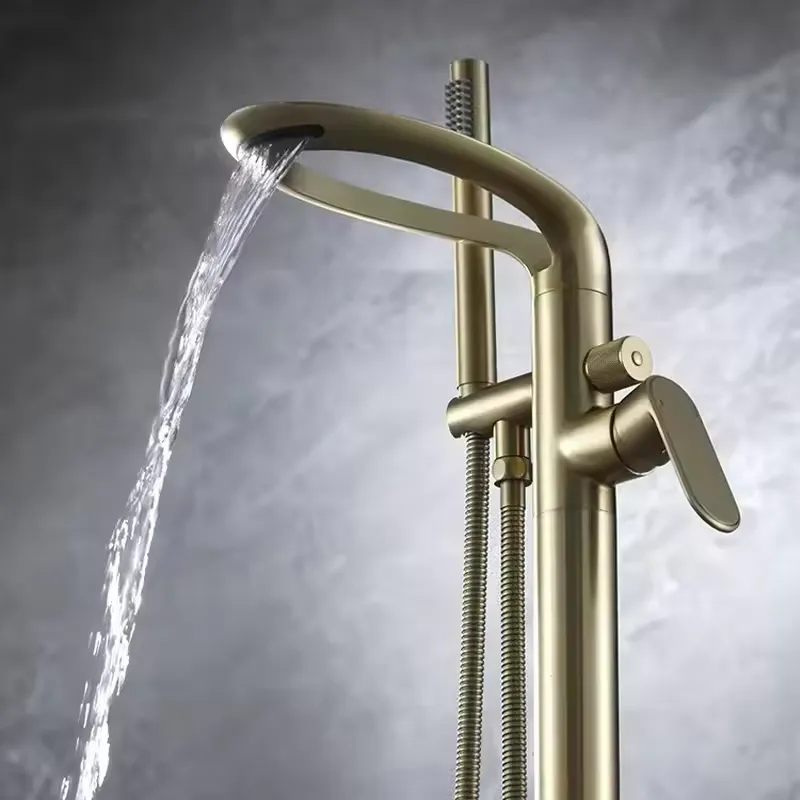 Rubinetto Moderno in Ottone pe - Freestanding Bathtub Filler Faucet Floor recensione e prezzo