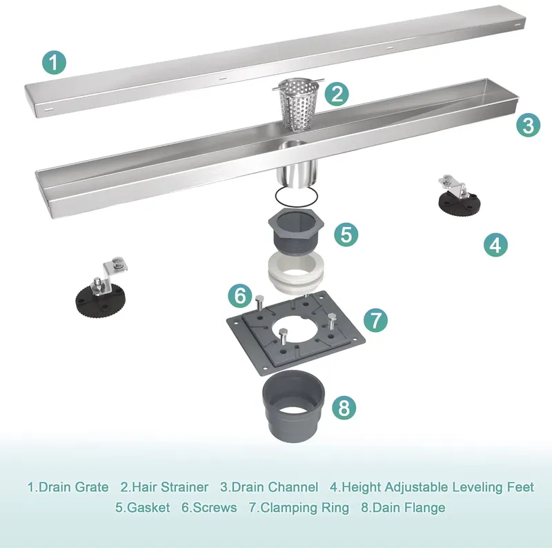 Sifone doccia lineare moderno  - Linear Shower Drain Stainless 304 Tile In recensione e prezzo