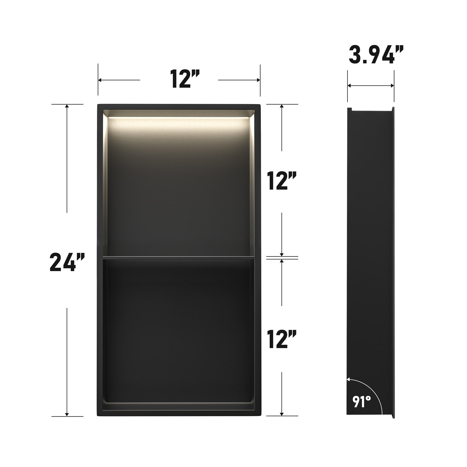 Mensola da bagno moderna con i - Shower Niche Stainless Steel Recessed recensione e prezzo