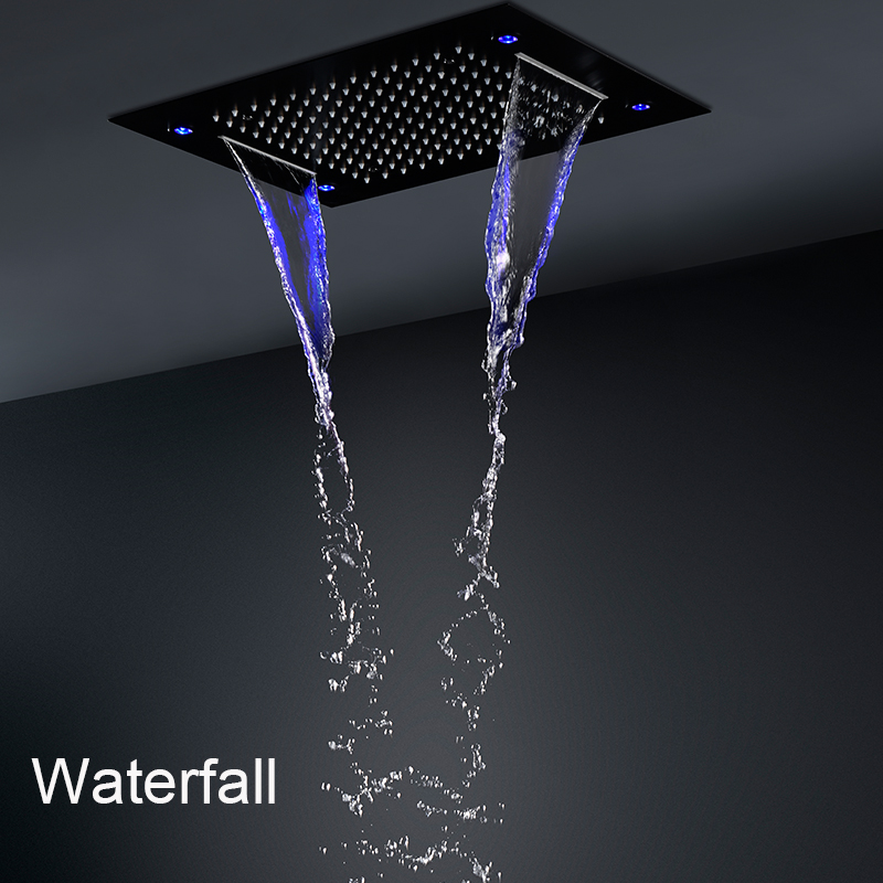 Nero 2 funzioni soffione docci - Led Rainfall Shower Head Waterfall recensione e prezzo