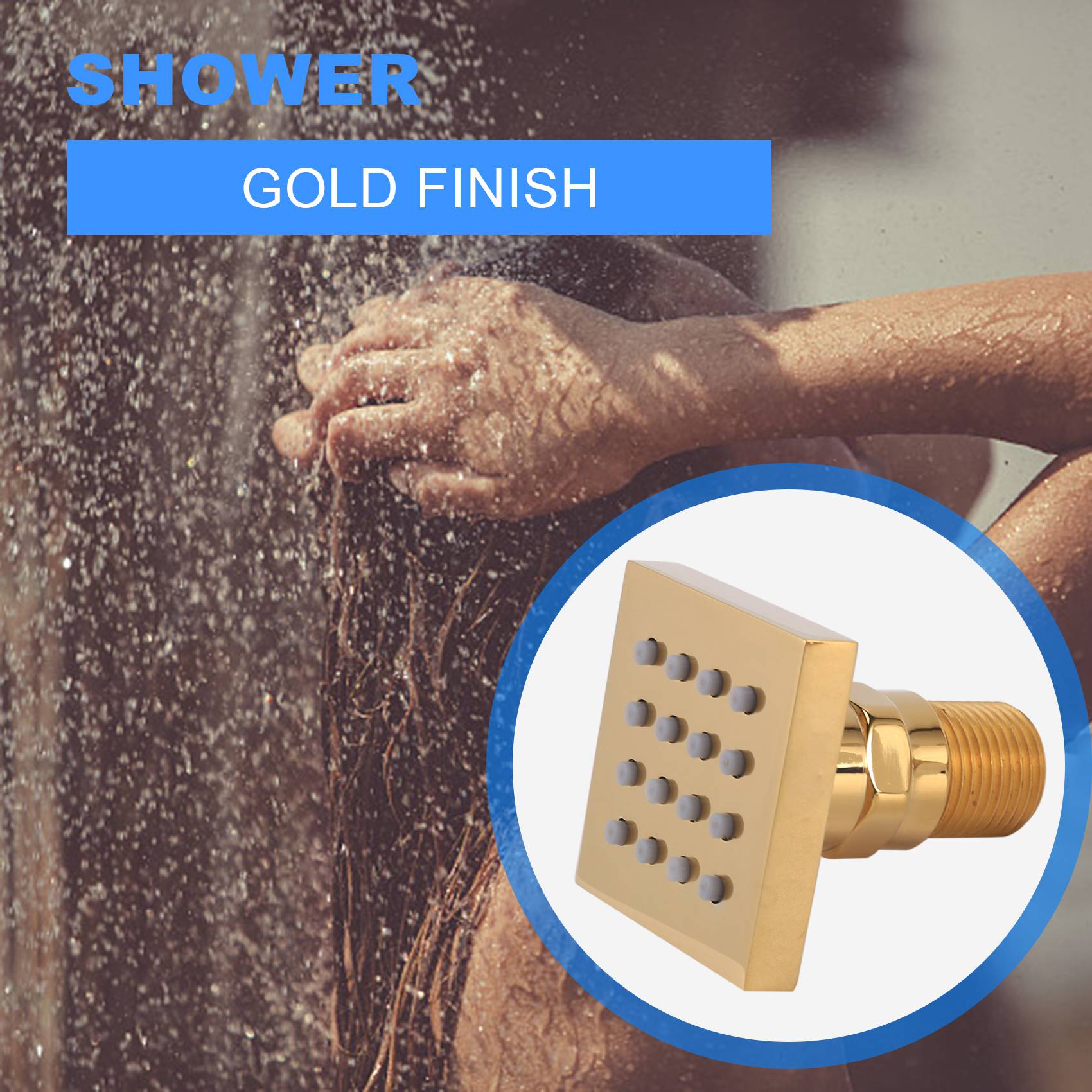 AT44-2 pollici getto per il co - Shower Body Jet Massage Spray Square recensione e prezzo