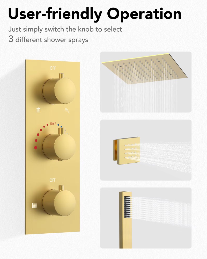 Set doccia termostatico a scom - Concealed Thermostatic Shower System Set recensione e prezzo