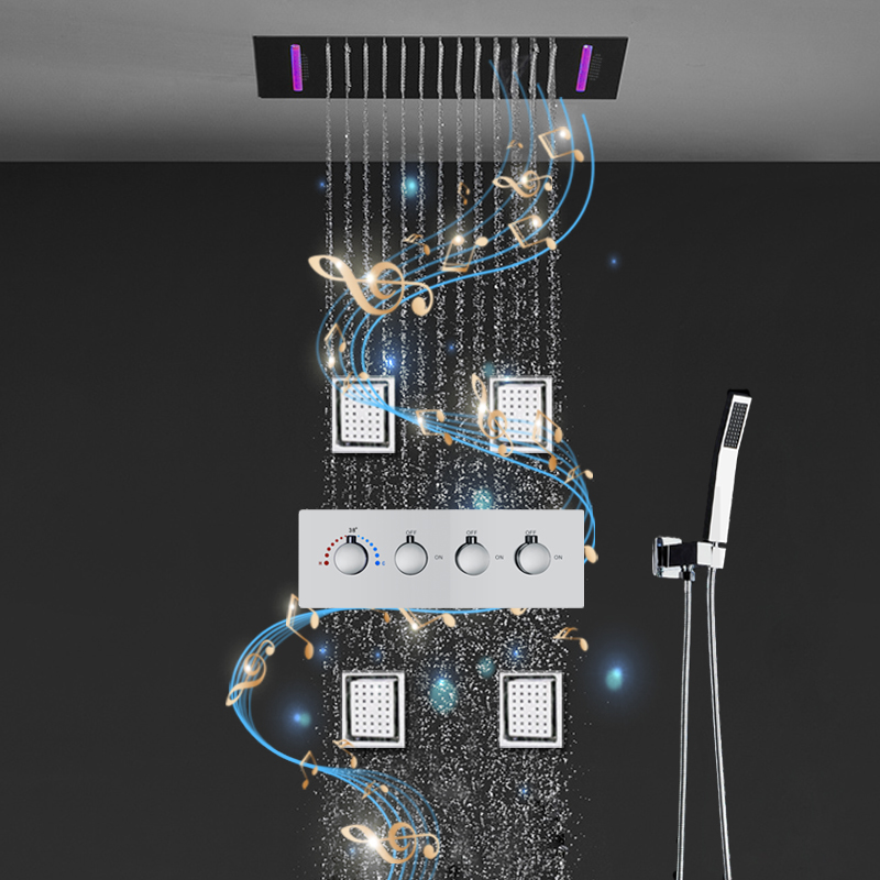 Set Doccia a Pioggia LED Music - Thermostatic Shower Faucet Valve 3 Way recensione e prezzo