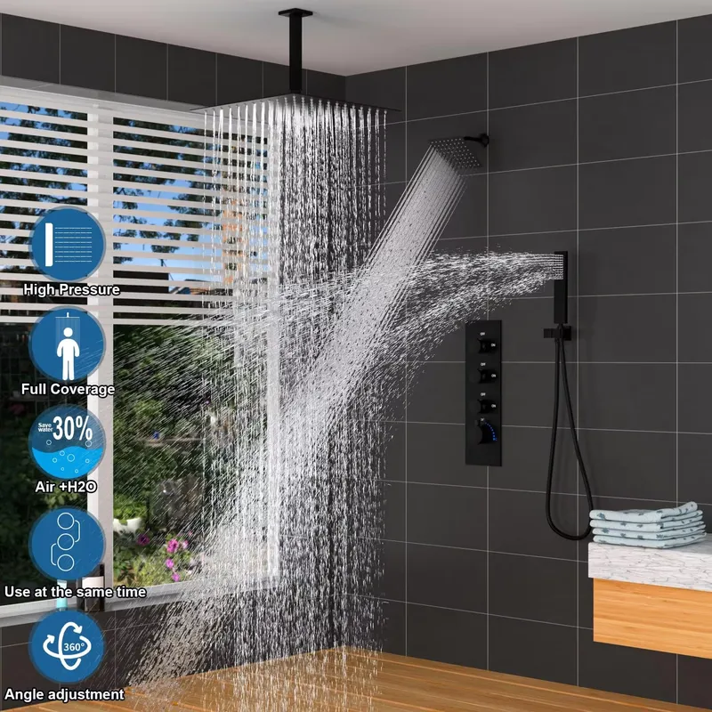 Sistema Doccia a Soffitto Nasc - Rainfall Shower Head Ceiling Mount 16 Inch recensione e prezzo