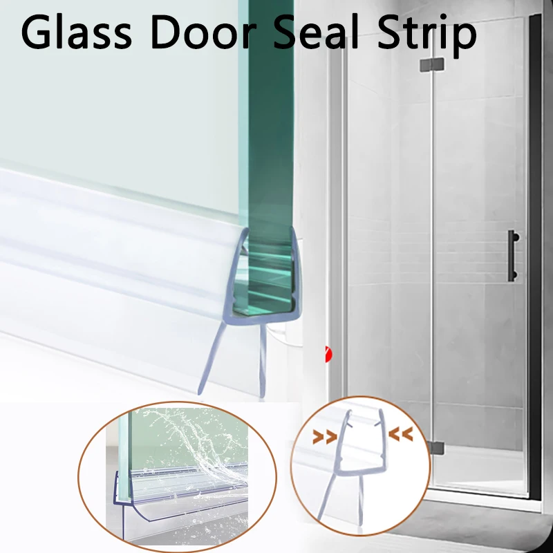 1PC Striscia di tenuta traspar - Shower Door Bottom Seal Strip Sweep recensione e prezzo