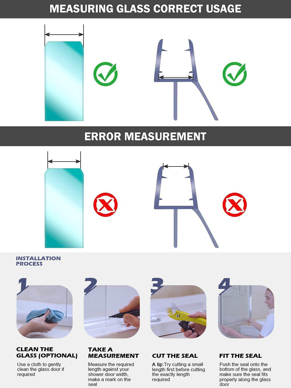 Striscia di tenuta per porta d - Shower Door Bottom Seal Strip Sweep recensione e prezzo