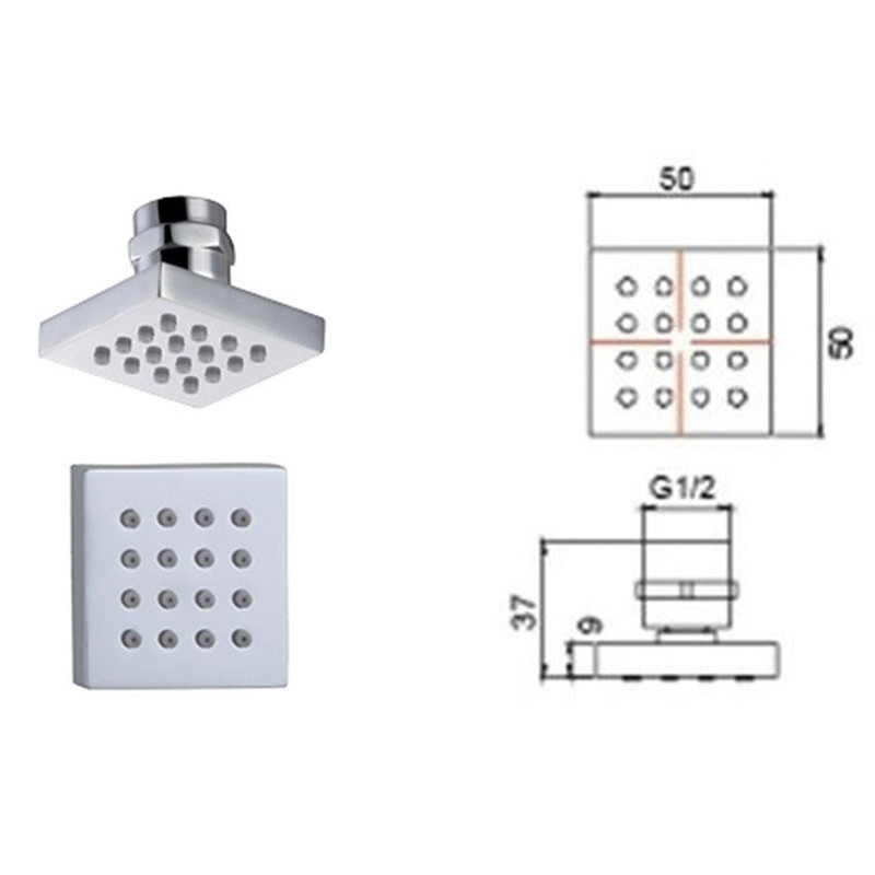 Getti per doccia corpo Bagno O - Shower Body Jet Massage Spray Square recensione e prezzo