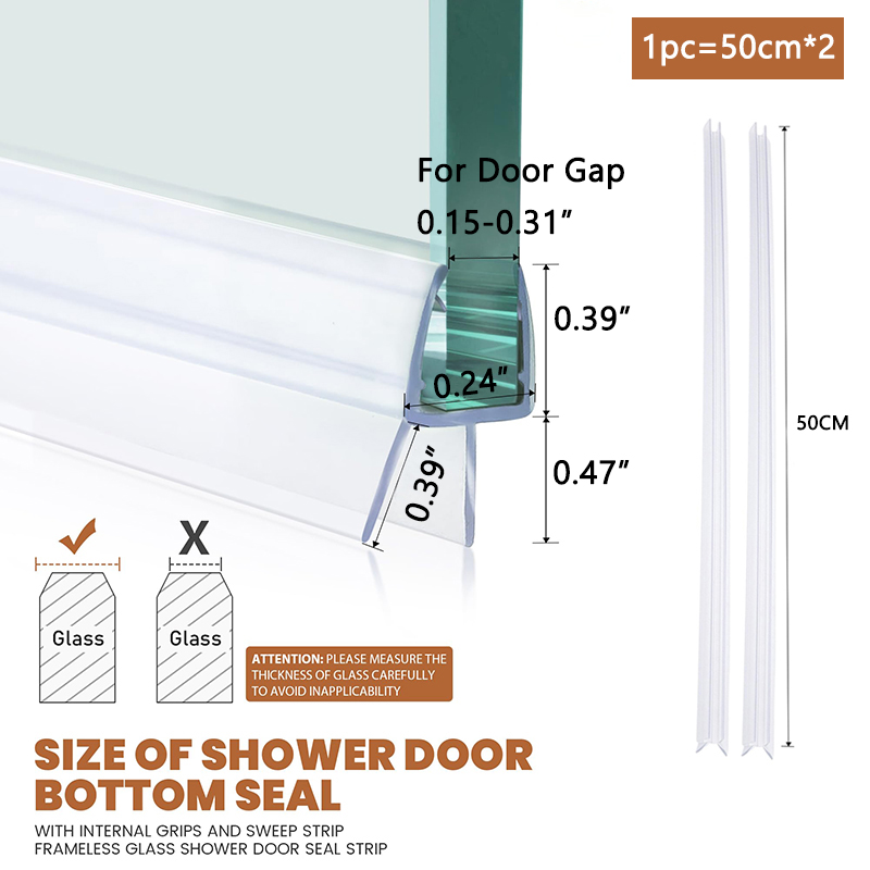 Guarnizione inferiore porta do - Shower Door Bottom Seal Strip Sweep recensione e prezzo
