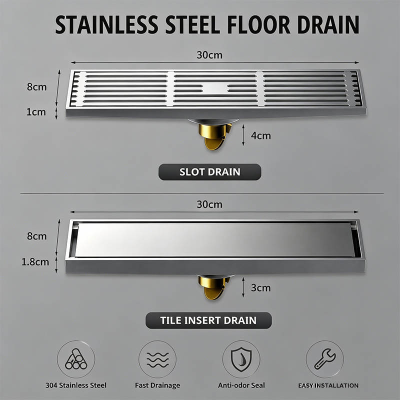 Scarico lineare per pavimento  - Linear Shower Drain Stainless 304 Tile In recensione e prezzo