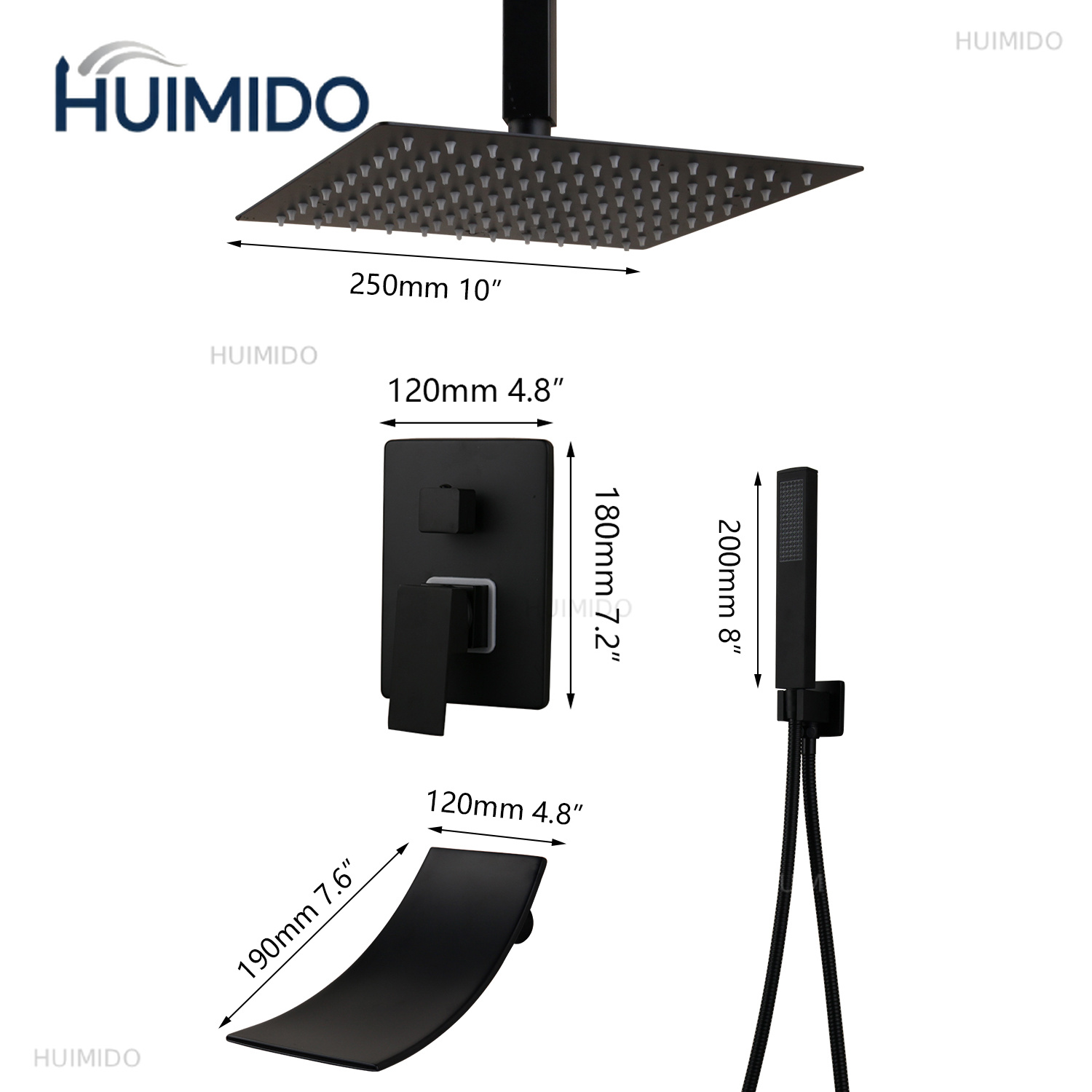 Rubinetto Doccia Nero Opaco pe - Led Rainfall Shower Head Waterfall recensione e prezzo