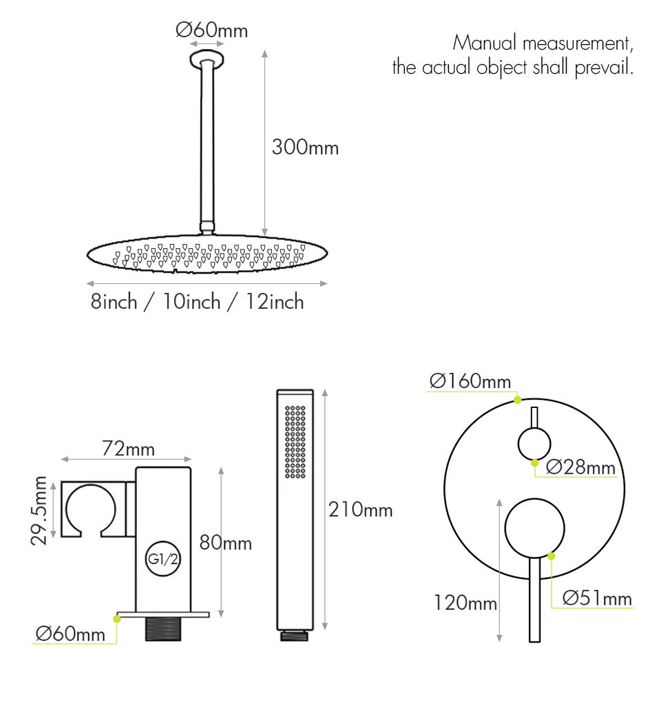 Rubinetto Nero Opaco con Soffi - Shower Arm Ceiling Mount Brass Chrome recensione e prezzo