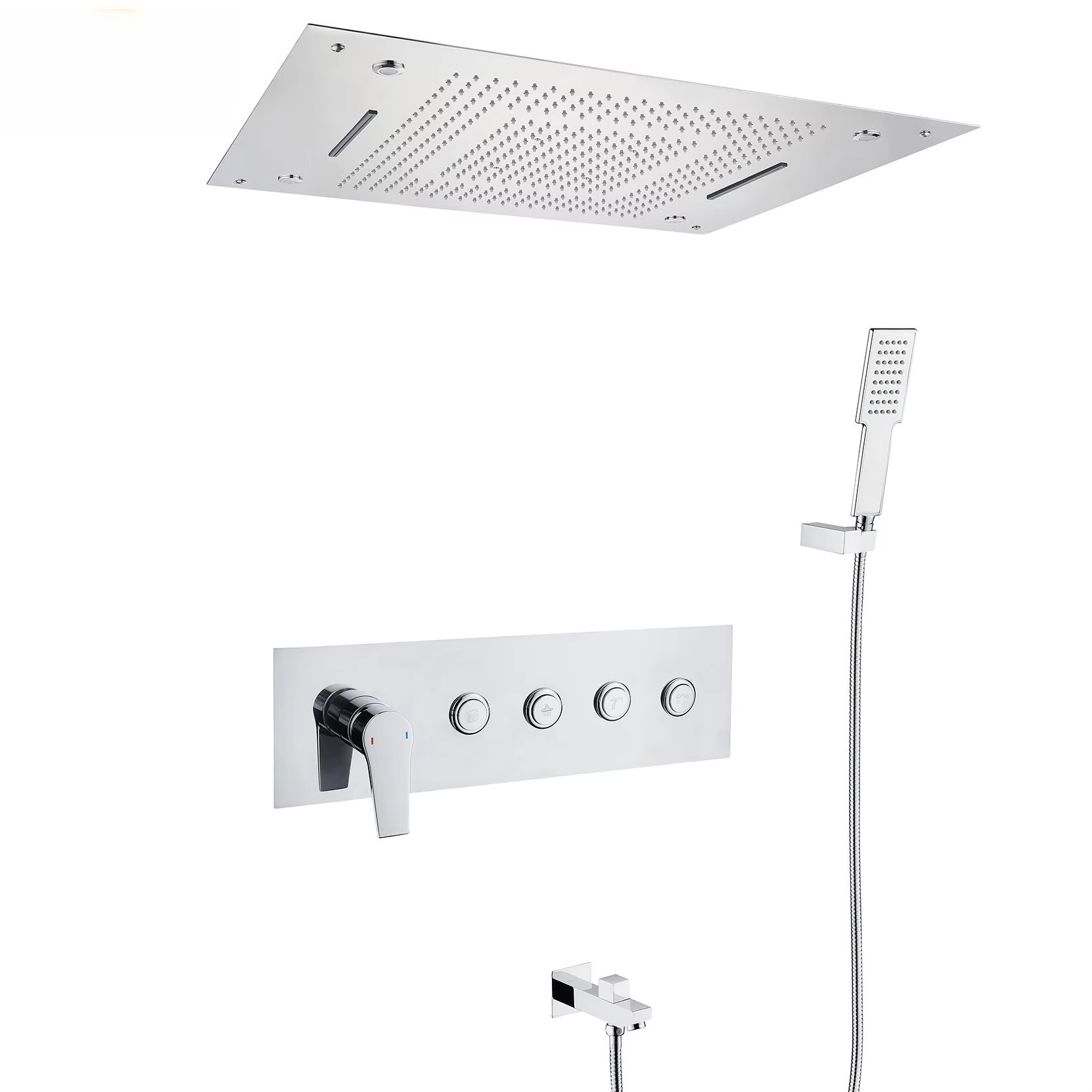 Set Doccia a Soffitto LED SUS3 - Led Rainfall Shower Head Waterfall recensione e prezzo