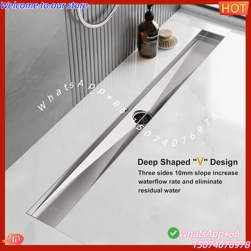 Nuovo Scarico Doccia Lineare a - Linear Shower Drain Stainless 304 Tile In recensione e prezzo